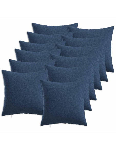 Federa 12 pz HEERLEN Blu 45 x 45 cm Tessuto