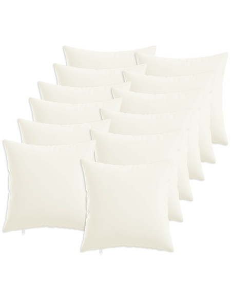 Federa 12 pz HEERLEN Bianco 45 x 45 cm Tessuto