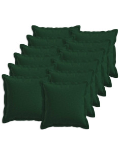 Federa 12 pcs HOUTEN Verde Scuro 50 x 50 cm Lino