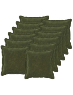 Federa 12 pcs HOUTEN Verde 50 x 50 cm Fleece in microfibra