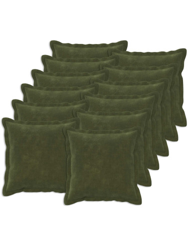 Federa 12 pcs HOUTEN Verde 45 x 45 cm Fleece in microfibra