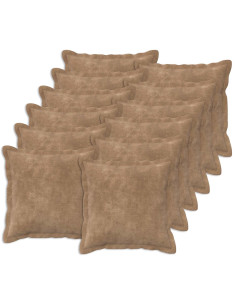 Federa 12 pcs HOUTEN Tortora 45 x 45 cm Fleece in microfibra