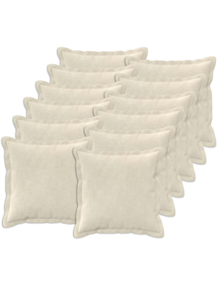 Federa 12 pcs HOUTEN Crema 50 x 50 cm Fleece in microfibra