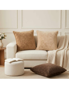 Federa 2 pz HOUTEN Marrone Chiaro 60 x 60 cm
