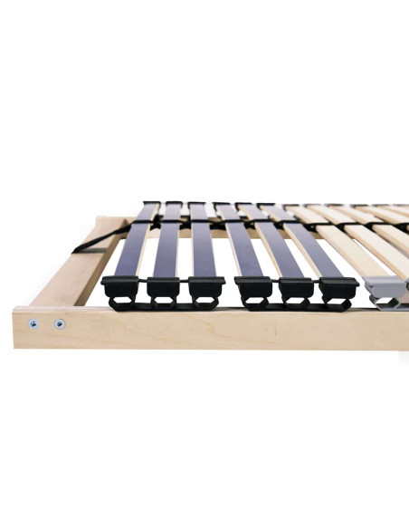 Base a doghe Marrone 80 x 190 cm Legno massello di faggio