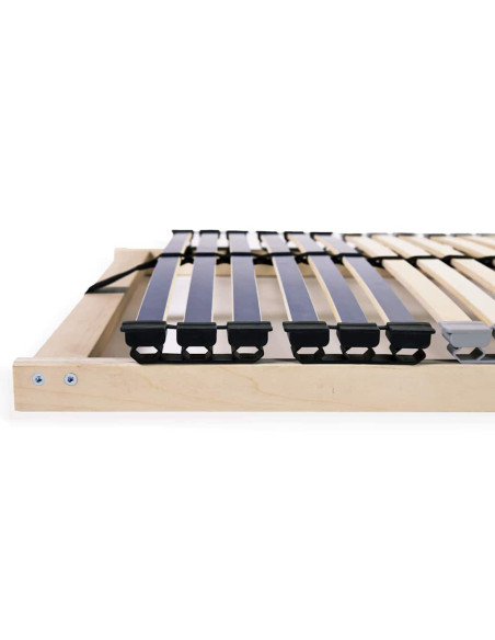 Base a doghe Marrone 80 x 190 cm Legno massello di faggio