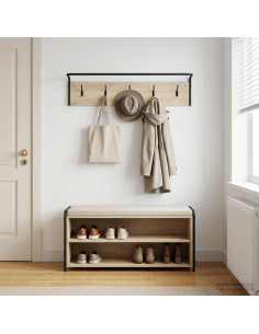 Appendiabiti Montaggio a parete Rovere Sonoma 100 x 30 x 25 cm