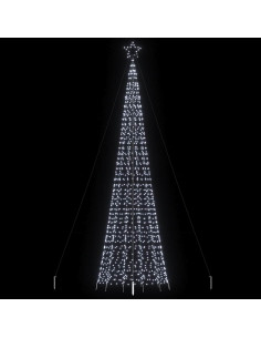 Albero di Natale a LED con Punte 1534 LED Bianco Freddo 500 cm