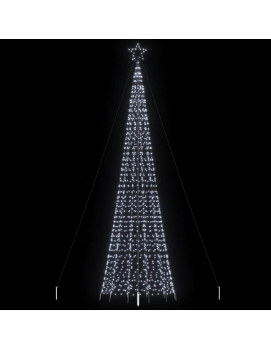 Albero di Natale a LED con Punte 1534 LED Bianco Freddo 500 cm
