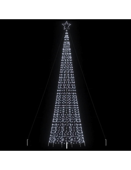 Albero di Natale a LED con Punte 1534 LED Bianco Freddo 500 cm