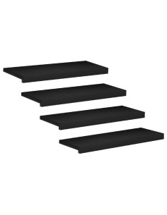 Tappeti per scale 4 pz 70 x 30 x 2 cm Nero 2