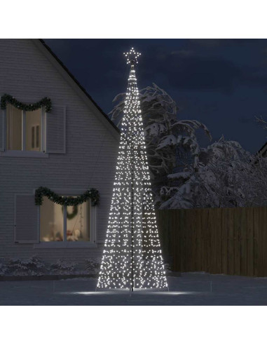 Albero di Natale a LED con Punte 1534 LED Bianco Freddo 500 cm