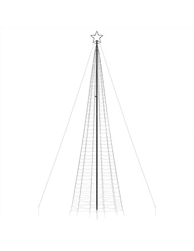 Albero di Natale a LED con Punte 1534 LED Bianco Freddo 500 cm