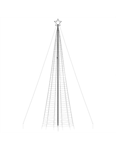 Albero di Natale a LED con Punte 1534 LED Bianco Freddo 500 cm