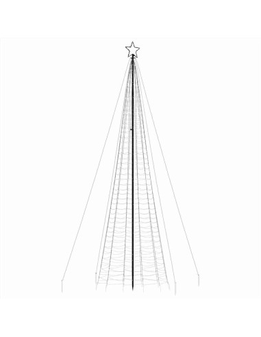 Albero di Natale a LED con Punte 1534 LED Bianco Freddo 500 cm