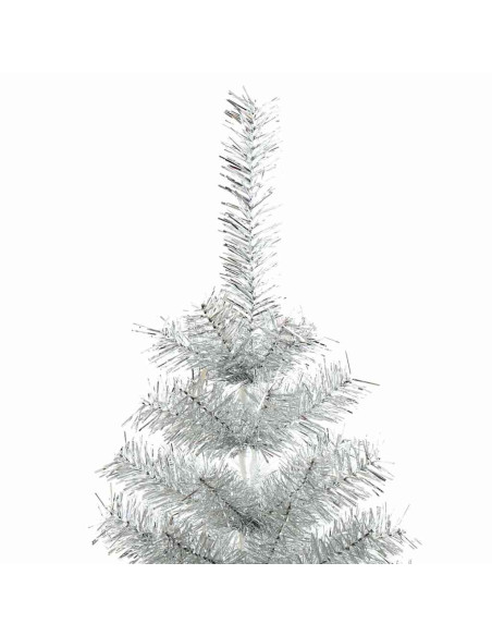 Albero di Natale Artificiale con Supporto Argento 150 cm PET