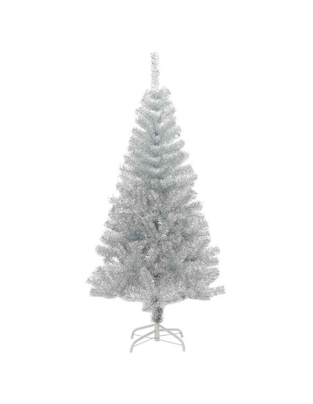 Albero di Natale con 150 LED con supporto Argento 150 cm PET