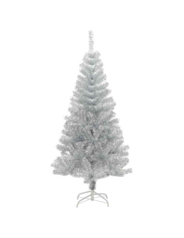 Albero di Natale con 150 LED con supporto Argento 150 cm PET