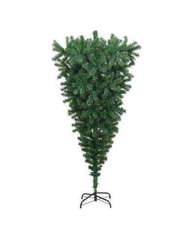 Albero di Natale artificiale preilluminato capovolto con set di palline