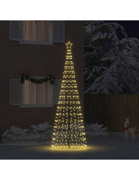 Albero di Natale LED EKENAS 400 cm 800 LED Bianco caldo Acciaio
