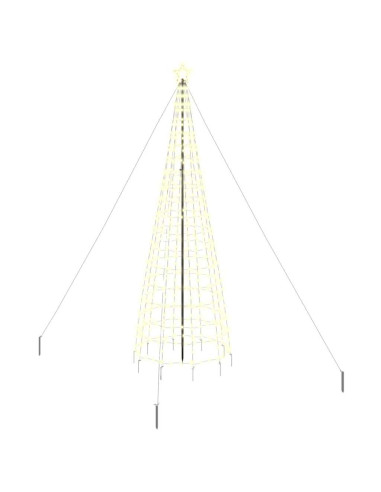 Albero di Natale LED EKENAS 400 cm 800 LED Bianco caldo Acciaio