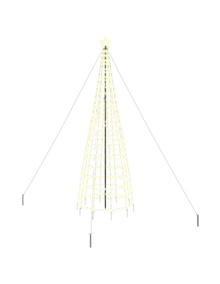 Albero di Natale LED EKENAS 400 cm 800 LED Bianco caldo Acciaio