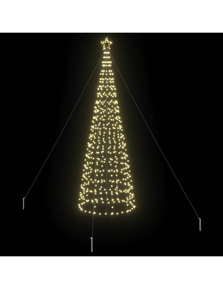 Albero di Natale LED EKENAS 400 cm 800 LED Bianco caldo Acciaio