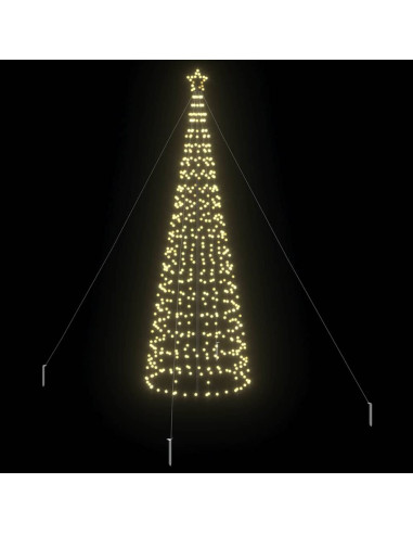 Albero di Natale LED EKENAS 400 cm 800 LED Bianco caldo Acciaio