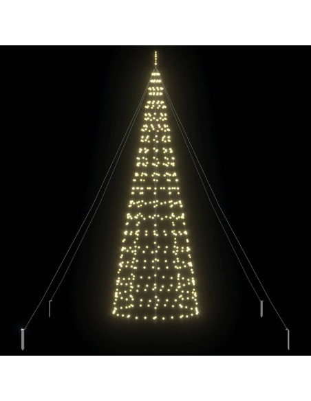 Albero di Natale LED EKENAS 400 cm 800 LED Bianco caldo Acciaio