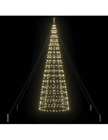 Albero di Natale LED EKENAS 400 cm 800 LED Bianco caldo Acciaio