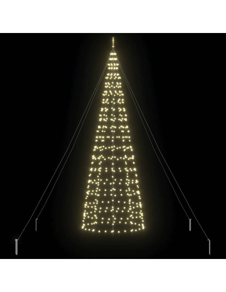 Albero di Natale LED EKENAS 400 cm 800 LED Bianco caldo Acciaio
