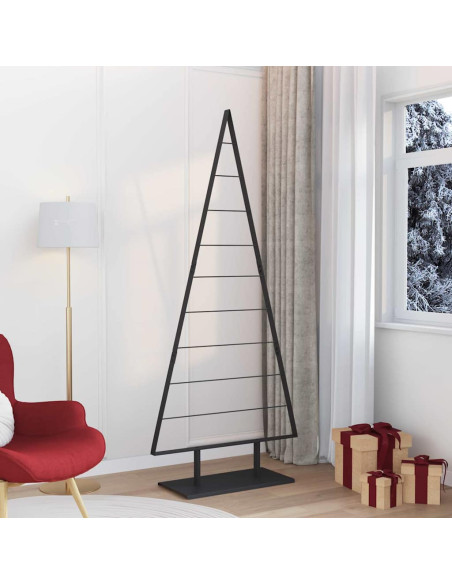 Albero di Natale in metallo con supporto Nero 210 cm Acciaio