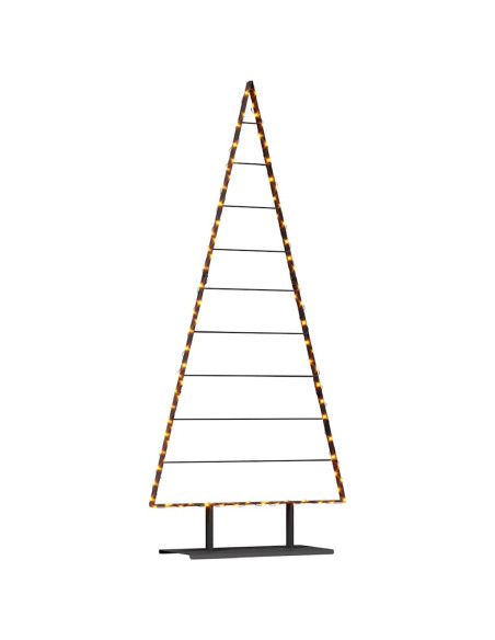 Albero di Natale in metallo con supporto Nero 210 cm Acciaio