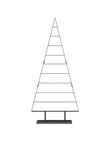 Albero di Natale in metallo con supporto Nero 210 cm Acciaio