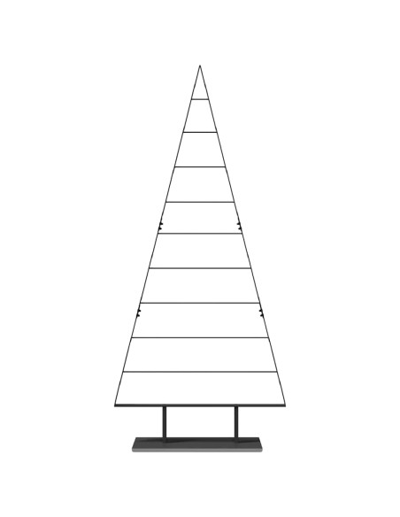Albero di Natale in metallo con supporto Nero 210 cm Acciaio