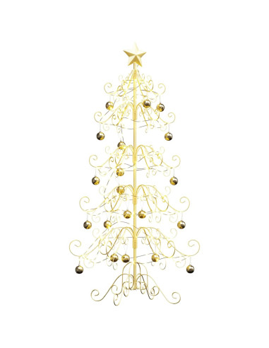 Albero di Natale in metallo Oro 150 cm