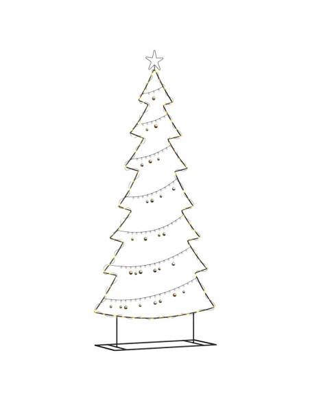 Albero di Natale in metallo Nero 210 cm Acciaio