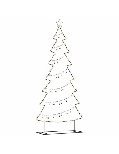 Albero di Natale in metallo Nero 210 cm Acciaio