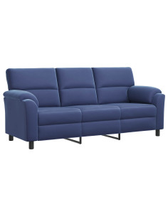 Divano Blu Polizia 214 x 85 x 93 cm Velluto 2