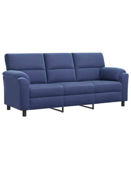 Divano Blu Polizia 214 x 85 x 93 cm Velluto