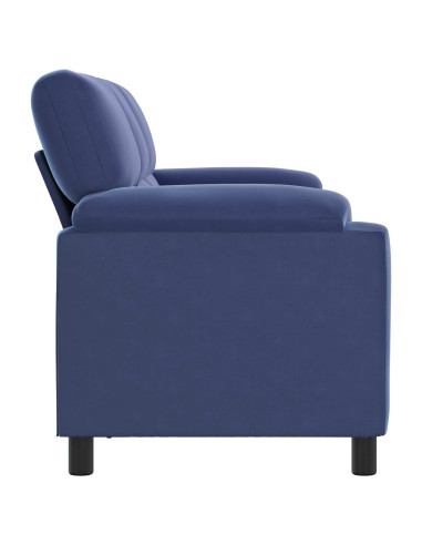 Divano Blu Polizia 214 x 85 x 93 cm Velluto