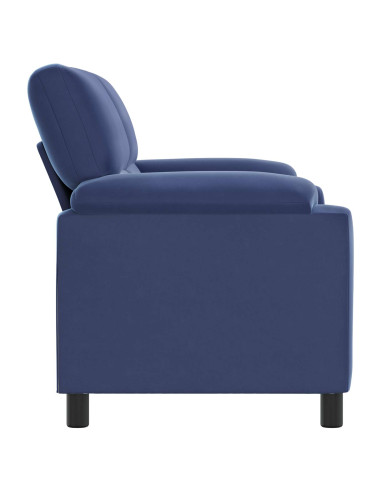 Divano Blu Polizia 174 x 85 x 93 cm Velluto