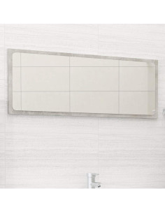 Specchio da Bagno Grigio Cemento 90x1,5x37 cm Legno Multistrato