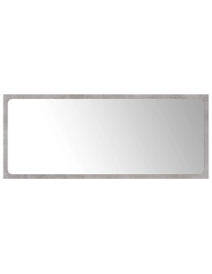 Specchio da Bagno Grigio Cemento 90x1,5x37 cm Legno Multistrato 2