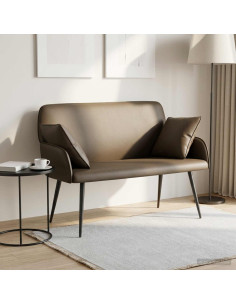 Divano a 2 posti con gambe in metallo 2 posto Grigio Similpelle