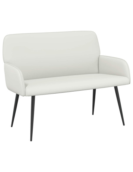 Divano a 2 posti con gambe in metallo 2 posto Bianco Similpelle