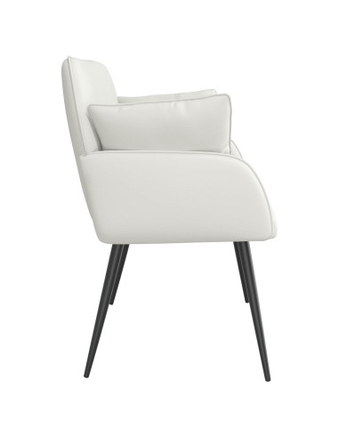 Divano a 2 posti con gambe in metallo 2 posto Bianco Similpelle
