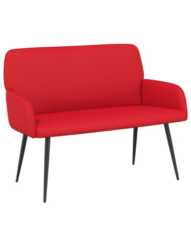 Divano a 2 posti con gambe in metallo 2 posto Rosso Similpelle