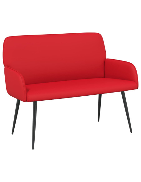 Divano a 2 posti con gambe in metallo 2 posto Rosso Similpelle