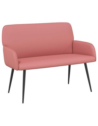 Divano a 2 posti con gambe in metallo 2 posto Rosa Similpelle